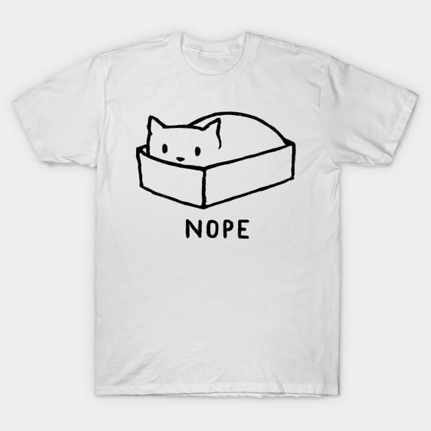 Nope Cat T-Shirt by FoxShiver